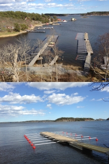 Bilder på båtplatserna efter vårstädningen